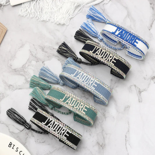 Woven Crystal Friendship Bracelets โ Stackable Summer Jewelry for Beach & Holiday Vibes